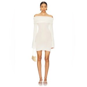 SER.O.YA Galli Mini Dress in Eggshell